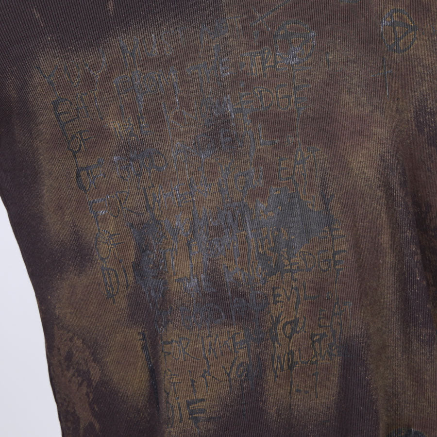 Anarchy Bleached Rib Long Sleeve Tee