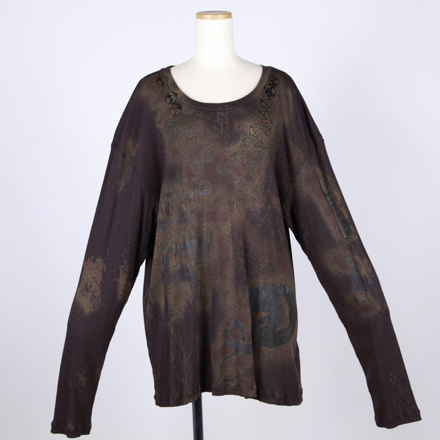 Anarchy Bleached Rib Long Sleeve Tee