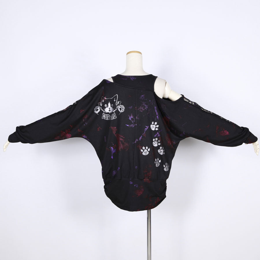 Cat Paw Off-Shoulder Crash Top