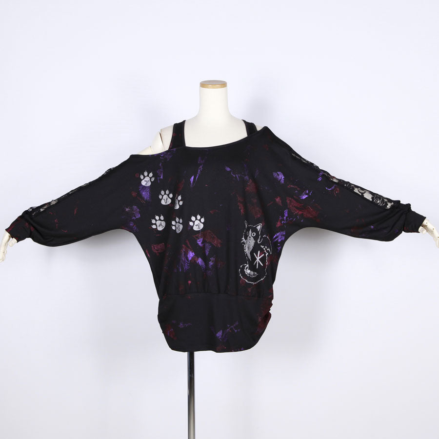 Cat Paw Off-Shoulder Crash Top