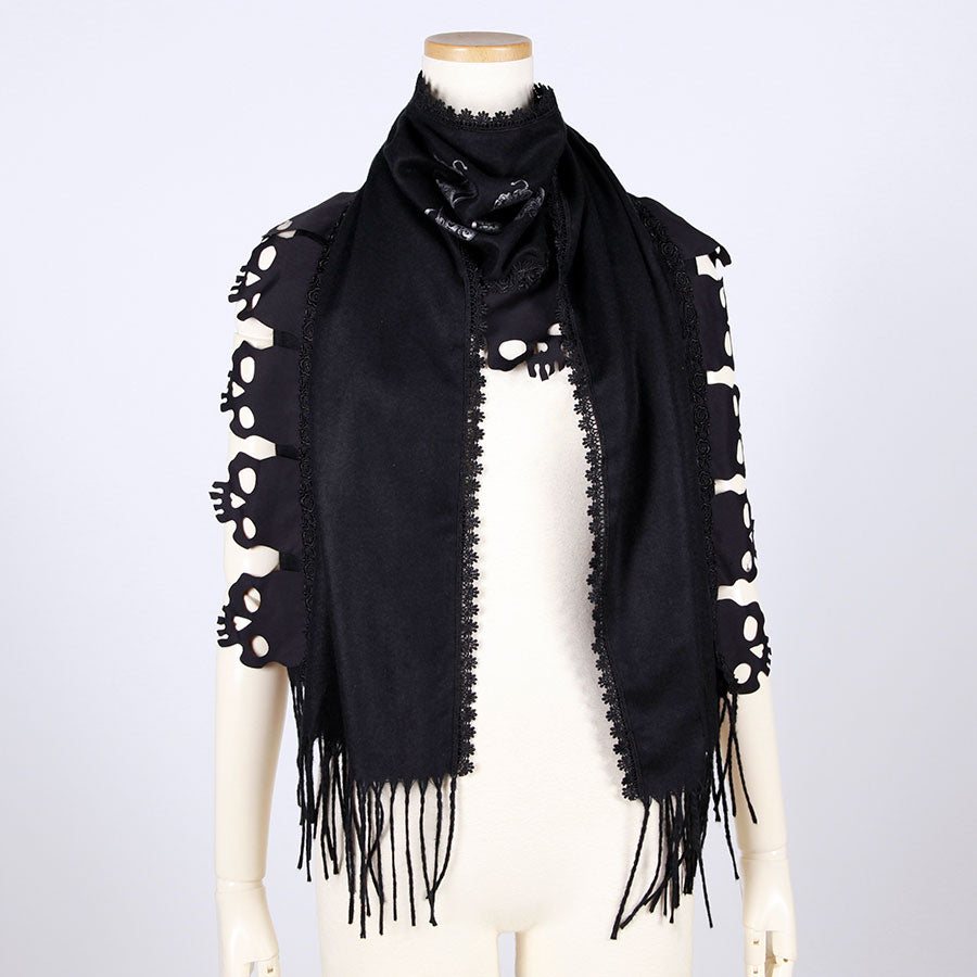 Skull Frill Shawl – h.NAOTO WEBSHOP