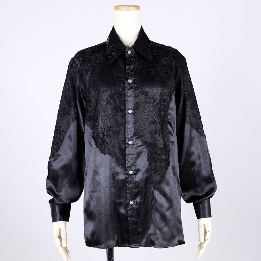 Osamu Dazai／Lace Patchwork Shirt (2 sizes)