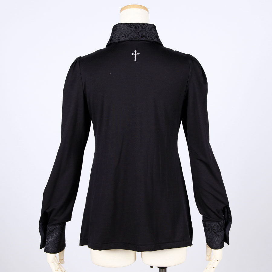 Jacquard Collar Stretch Shirt