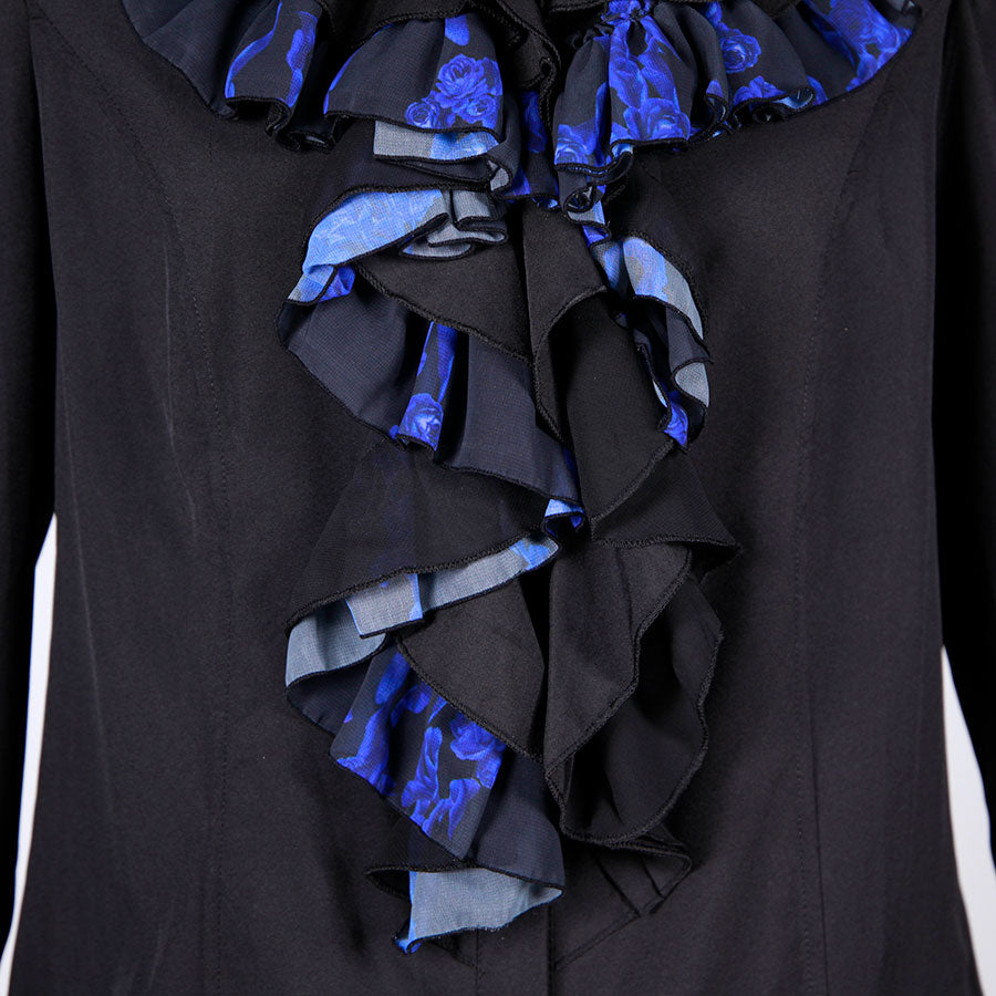 Blood Rose Ruffle Blouse