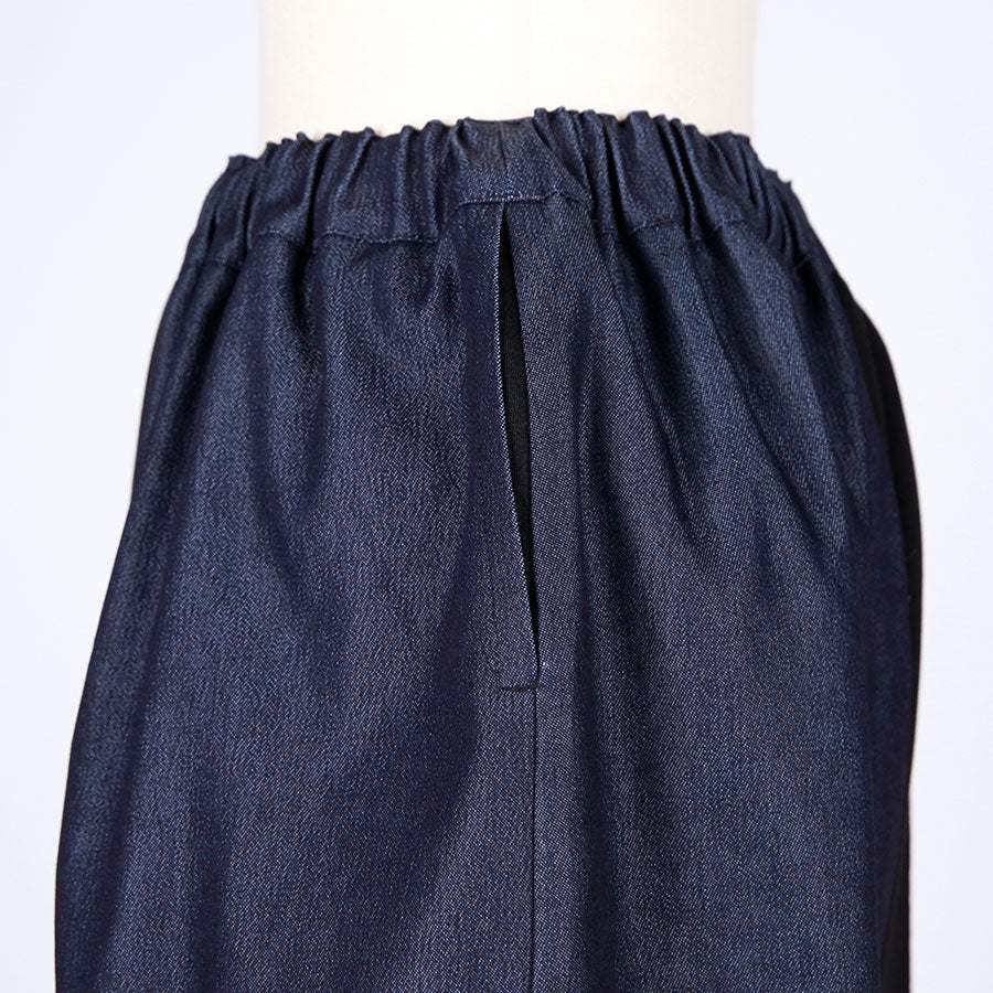 Paw Dot Denim Sarouel Pants