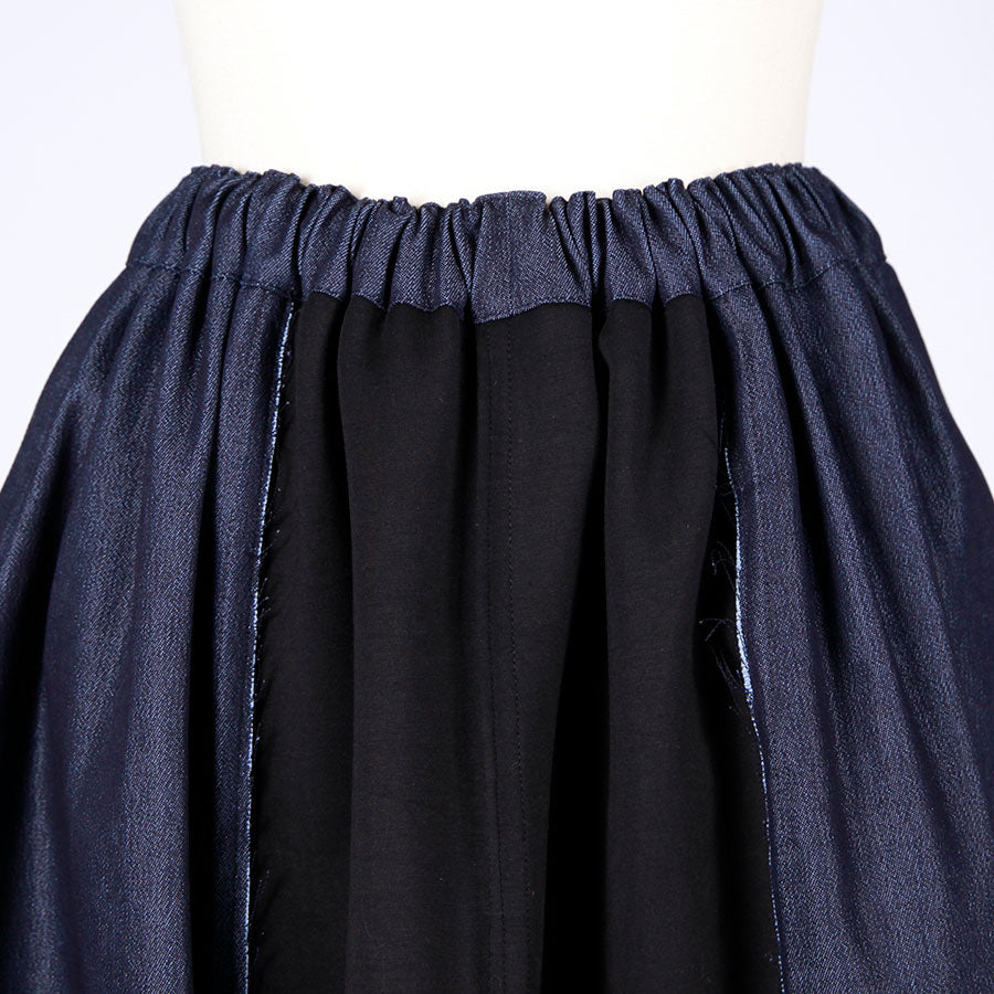 Paw Dot Denim Sarouel Pants