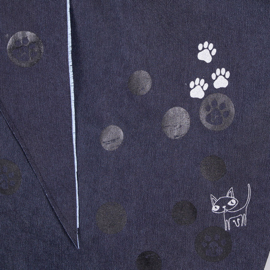 Pawprint Drop Sarouel Denim Pants