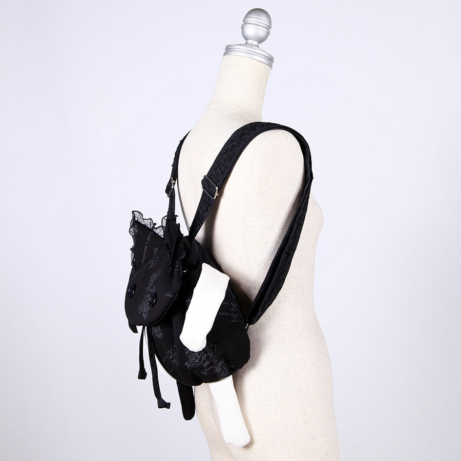 Lovely CAT Frill Backpack / BK-WH
