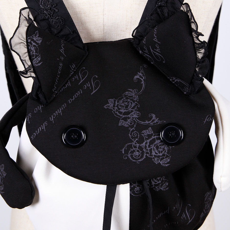 Lovely CAT Frill Backpack / BK-WH
