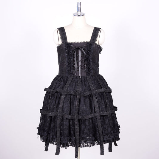 【[Released from 0:00 AM on Friday, December 1st]】Rose Bird Cage Dress [XXL Size]