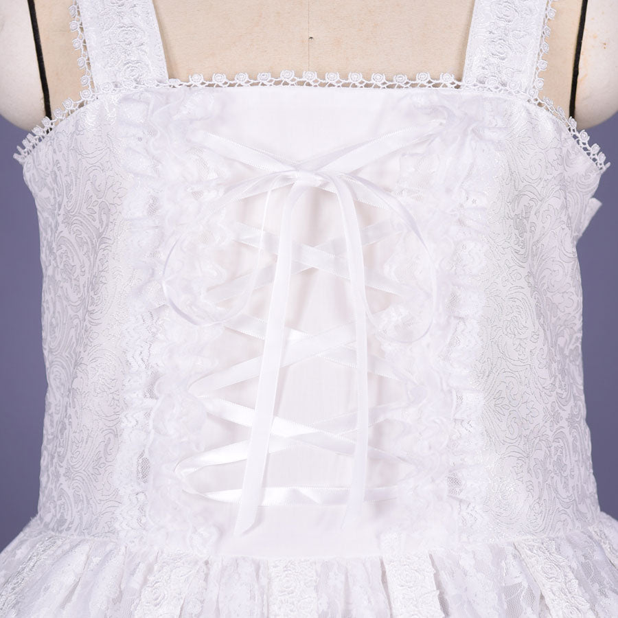 White Rose Bird Cage Dress【XL Size】