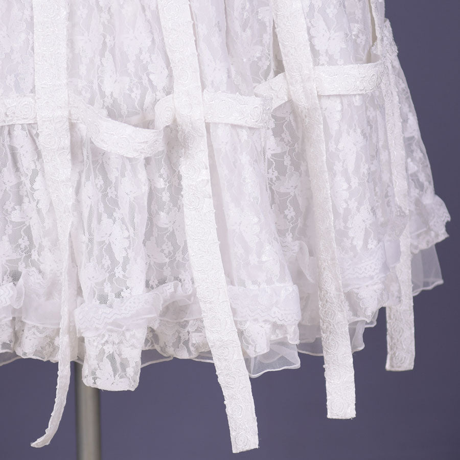 White Rose Bird Cage Dress【XL Size】