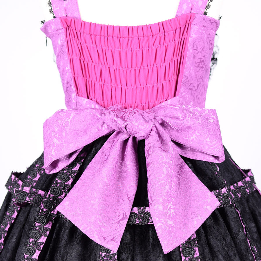 Raspberry Babydoll Birdcage Dress