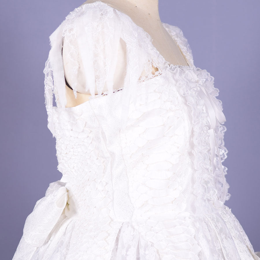 White Dragon Bird Cage Dress【XL Size】