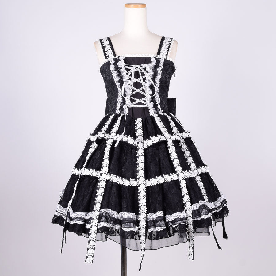 Classical Bird Cage Dress SET / BK-BK