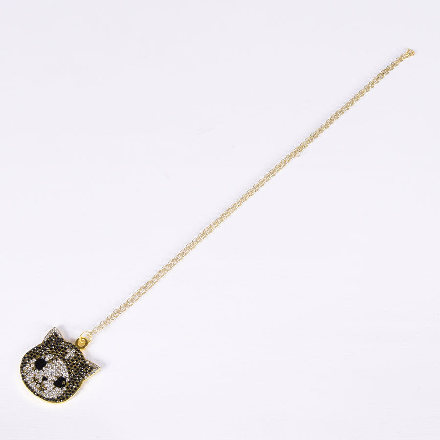 ANGRY Sparkle Cat Necklace