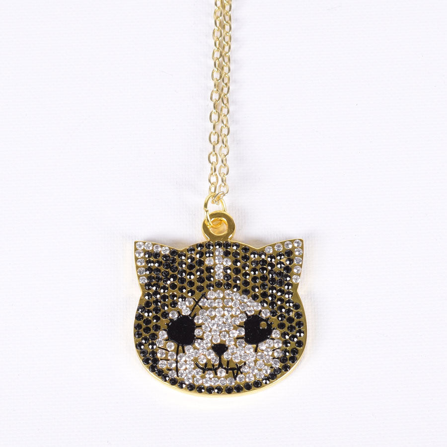 ANGRY Sparkle Cat Necklace