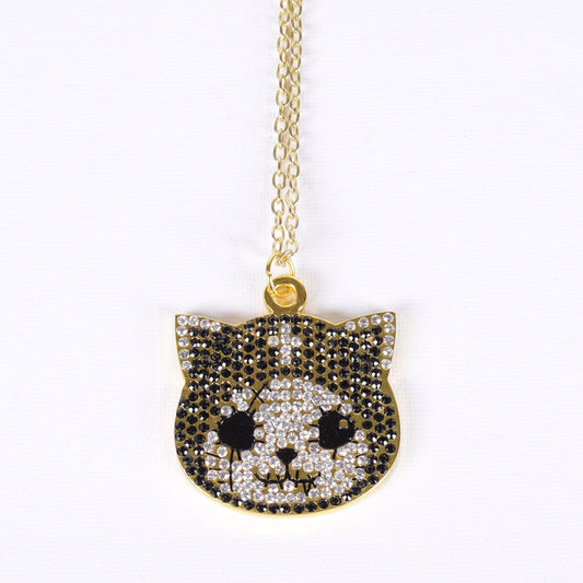 ANGRY Sparkle Cat Necklace