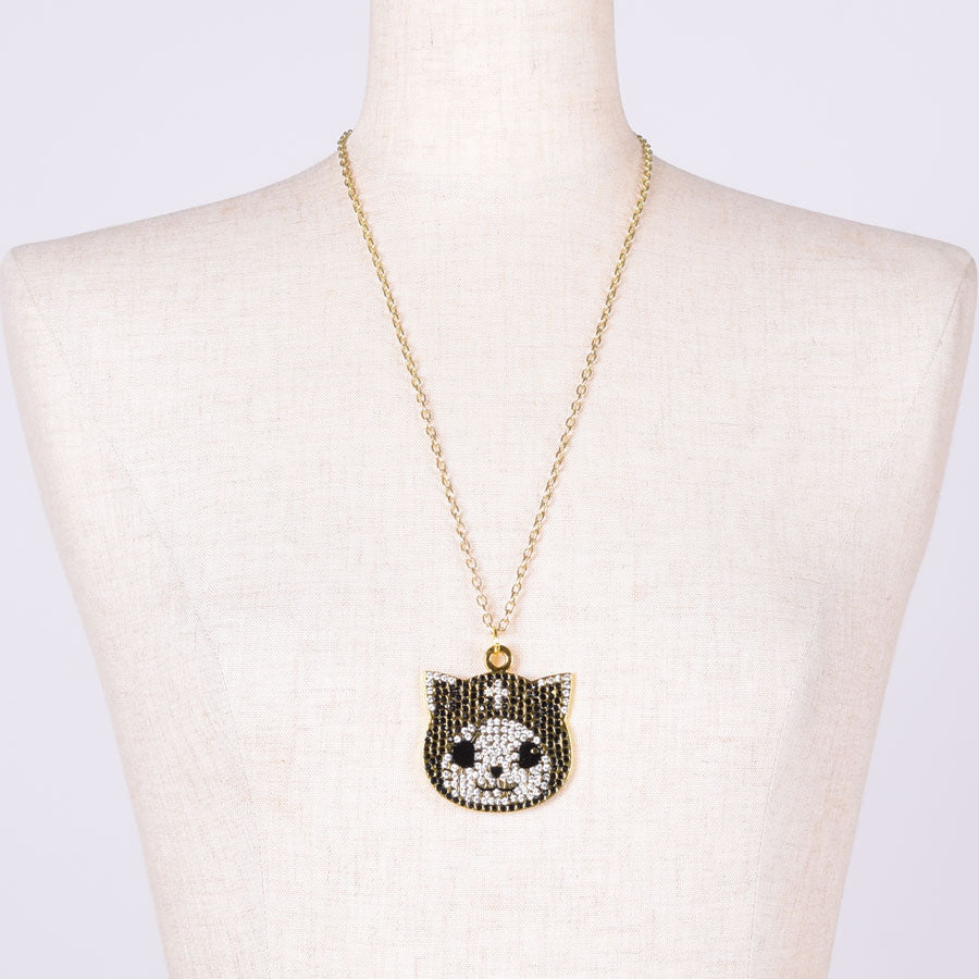 ANGRY Sparkle Cat Necklace