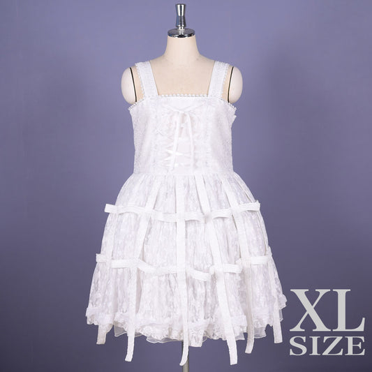 White Rose Bird Cage Dress 【XL Size】