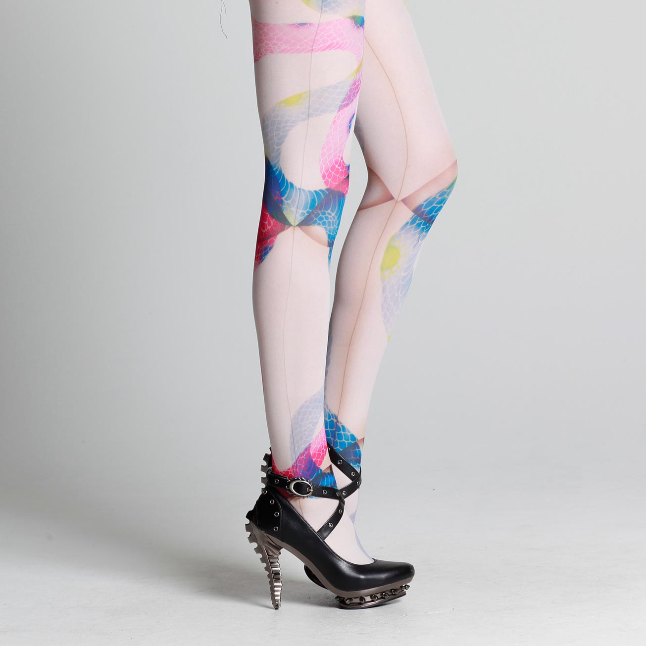 NEW Cyan One Size Snake Full Length Printed Tights Closed Toe Pantyhose  Tattoo Tights by Tattoo Socks -  Canada