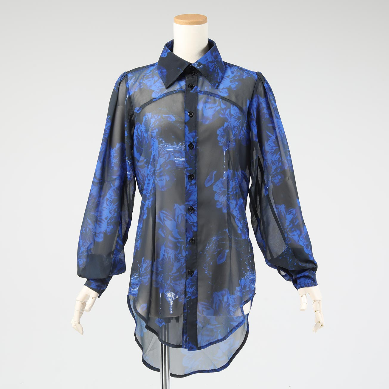 BLOODY BLUE DAHLIA BLOUSE