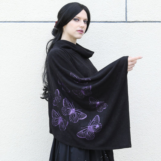 Kimono High Neck Butterfly Knit