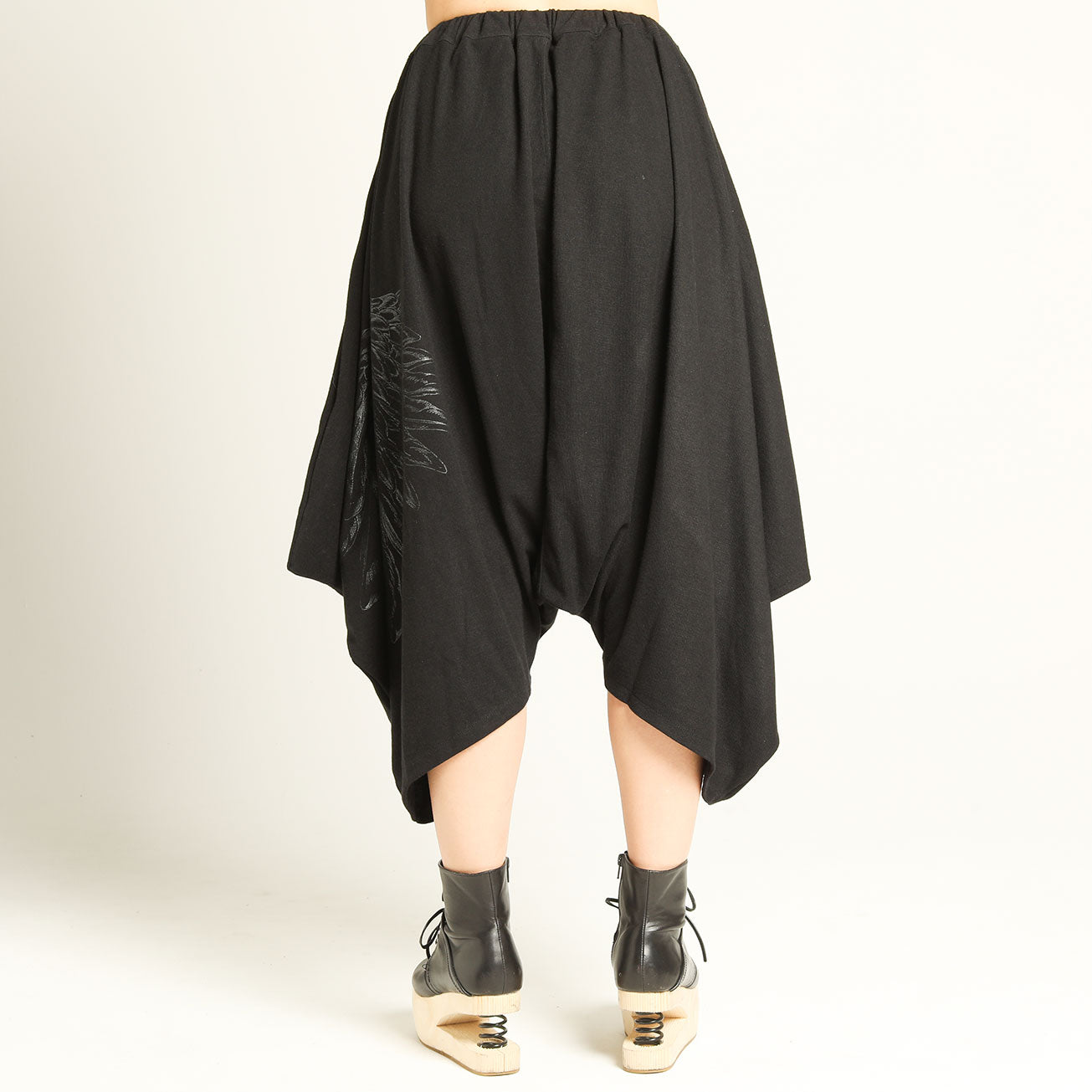 Feather Drape Sarrouel Pants