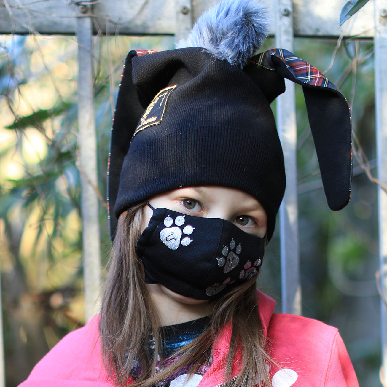 Cat footprint Kids Mask Wear / S