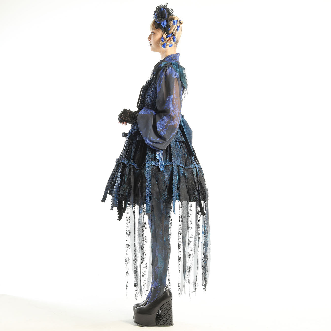 Blue Dragon Bird Cage Dress