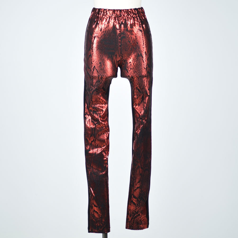 Shiny Snake Pattern Leggings Pants