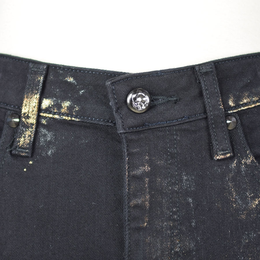 Metal snake denim / S