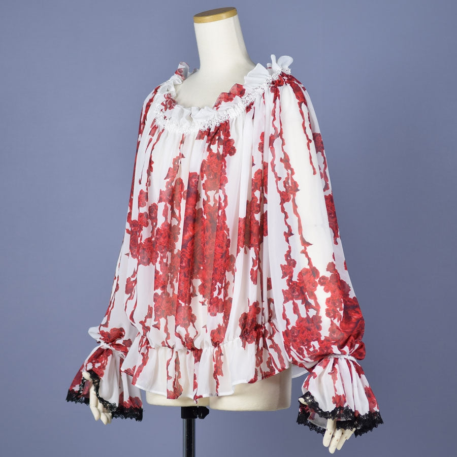 Bloody Rose Off Shoulder tunic