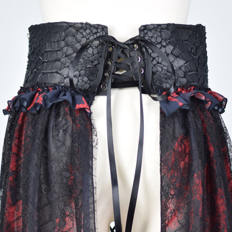 Blood rose Dragon Leather corset