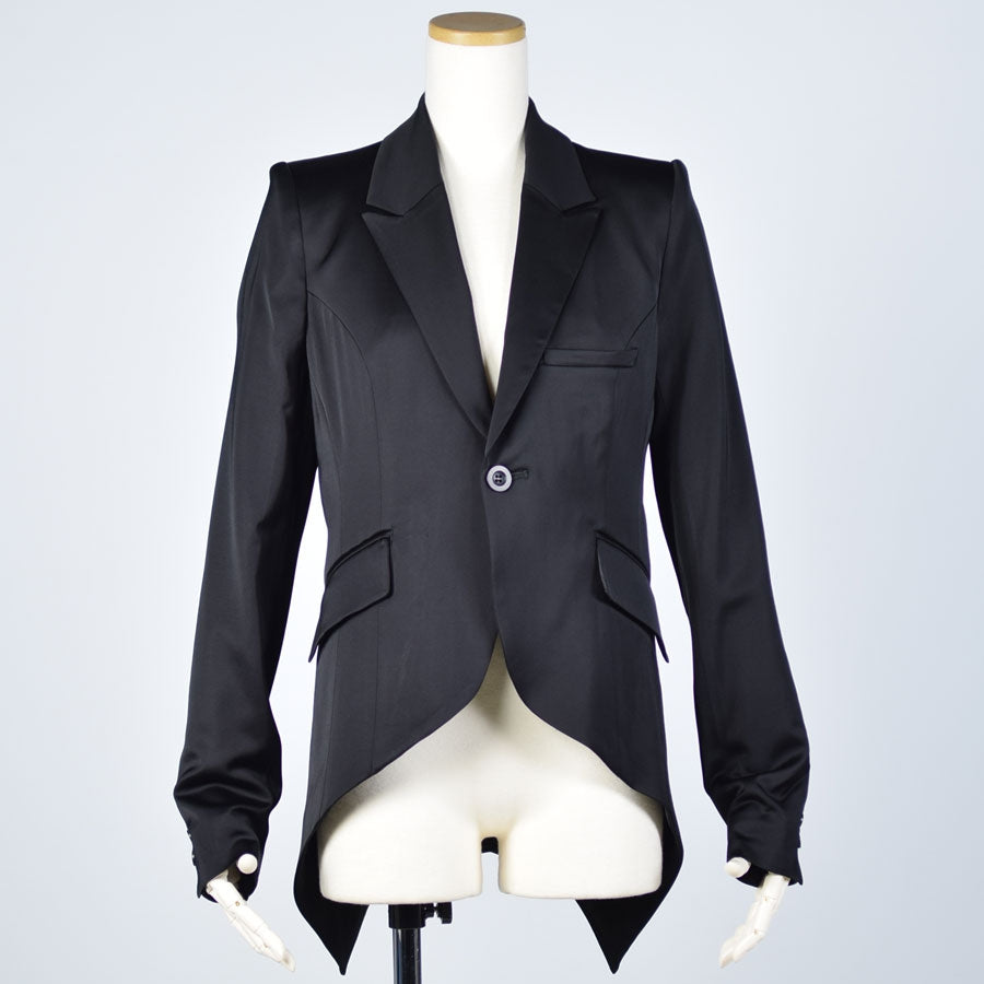 Glossy material tailored jacket