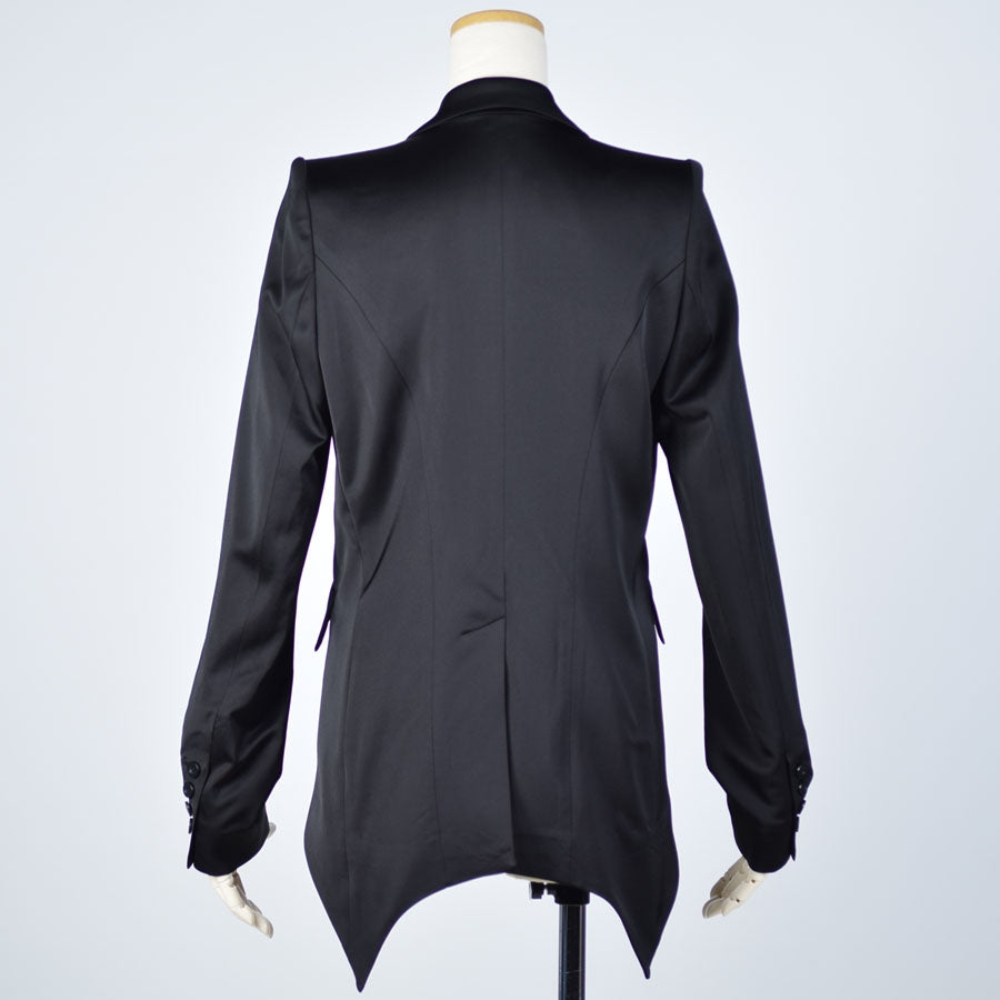 Glossy material tailored jacket