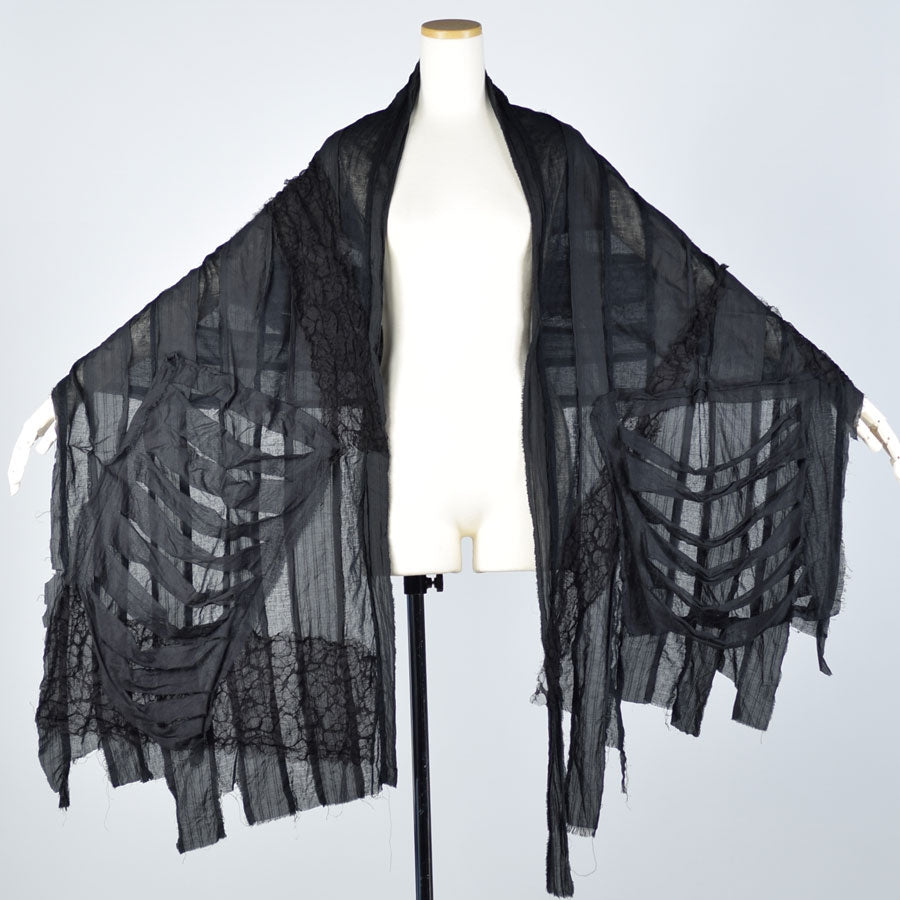 Damage gauze long stole