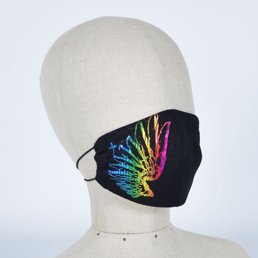Rainbow Angel Wings Mask Wear / M