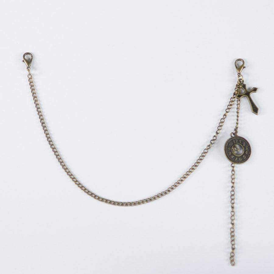 Cross & Clock Charm Long chain MACCESSORY