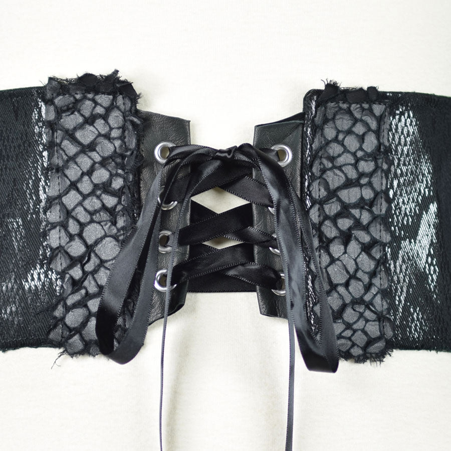 Dragon leather snake skin corset