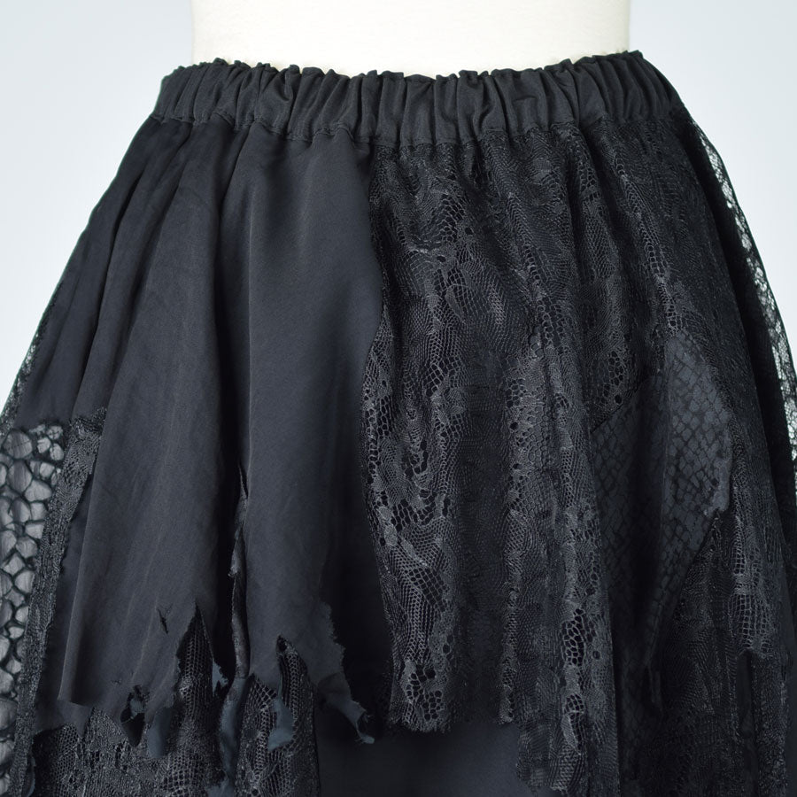 Layered Lace Chiffon Skirt