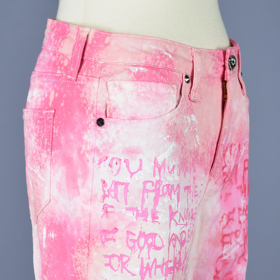 Hand painted Stretch skinny pants