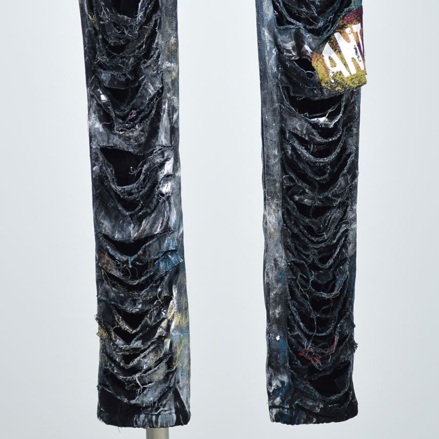 Slash paint damage pants