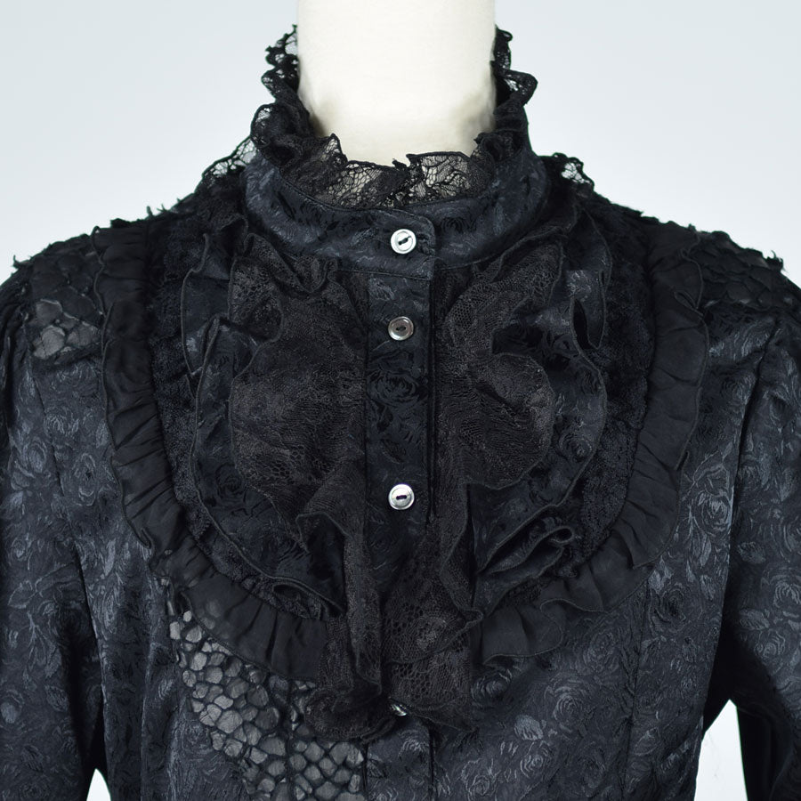 Black Rose Dragon Scale Blouse