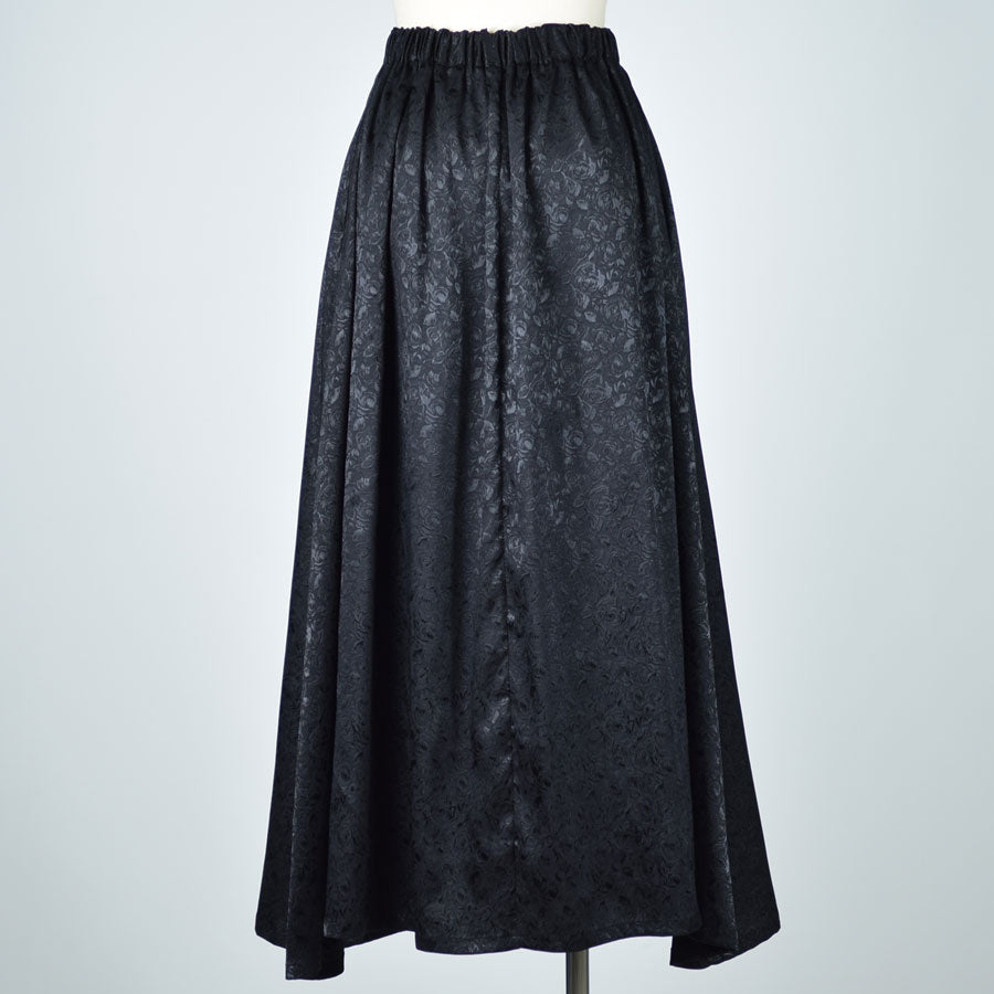 Ruffle Jacquard Long Skirt