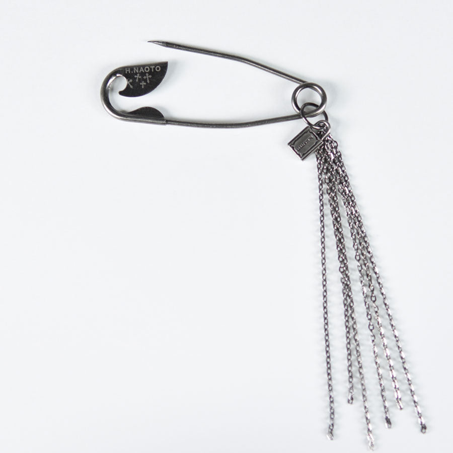 Padlock safety pin brooch