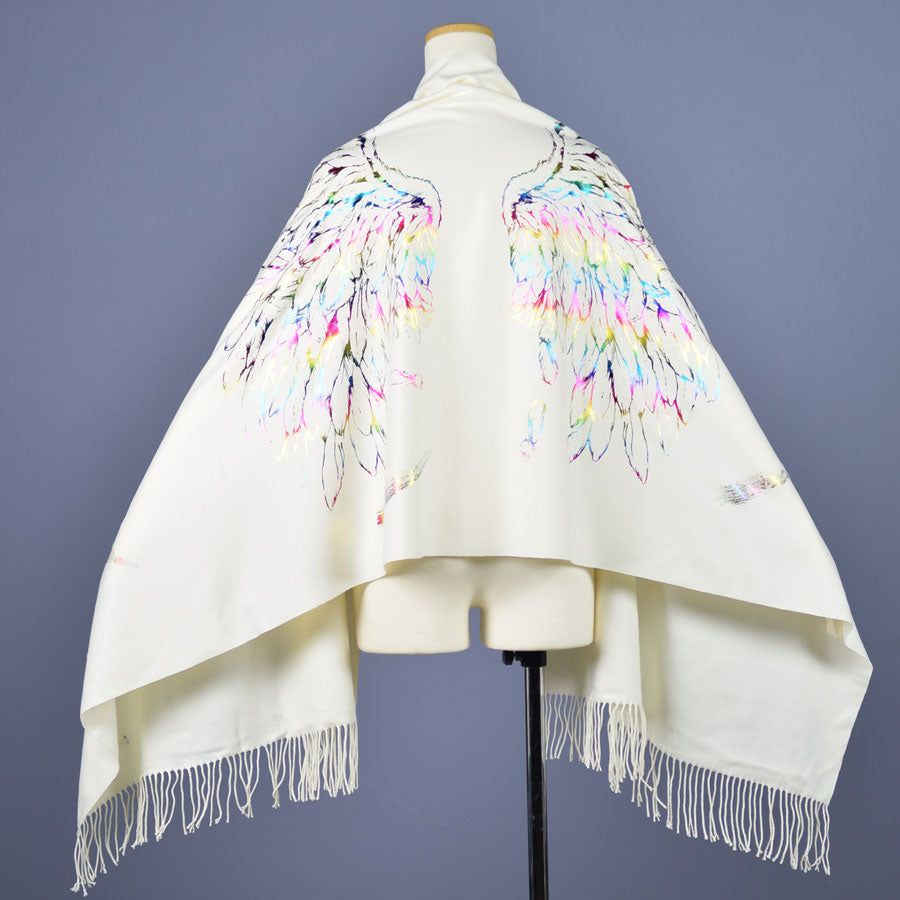 Angel wings crash Rainbow stole