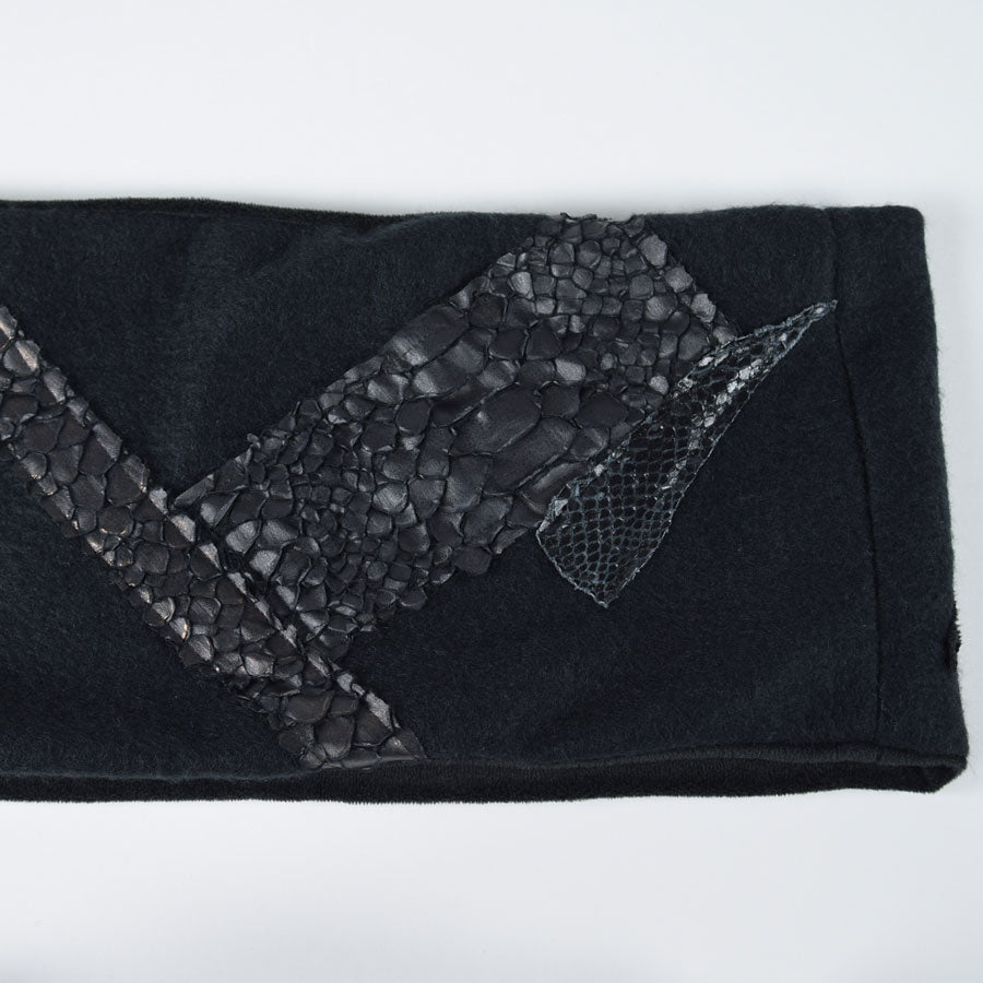 Black Dragon leather Snood