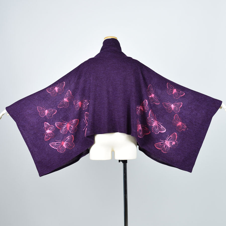 Kimono High Neck Butterfly Knit