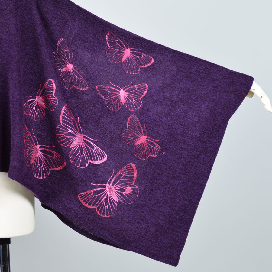 Kimono High Neck Butterfly Knit